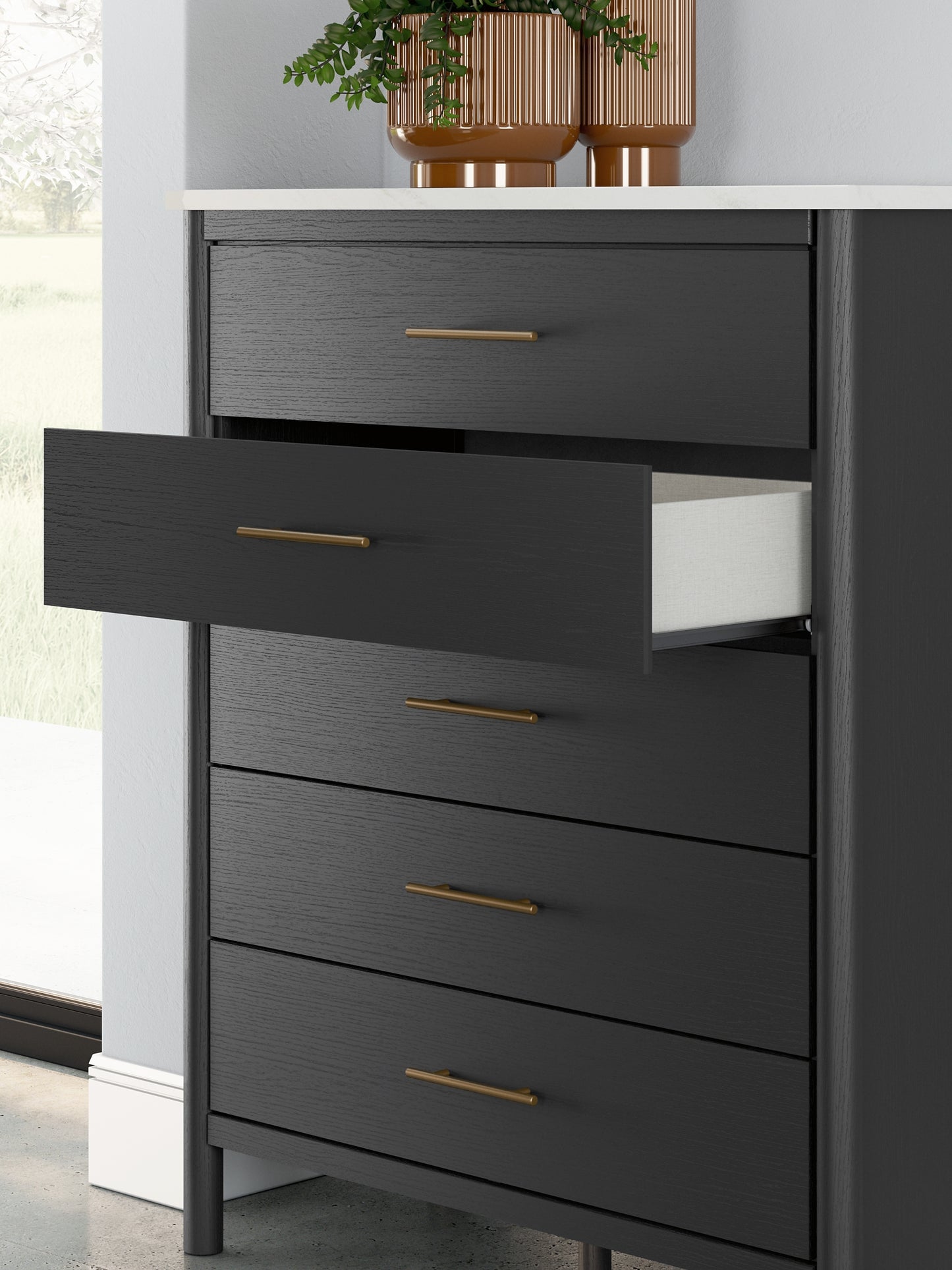 Cadmori Five Drawer Wide Chest