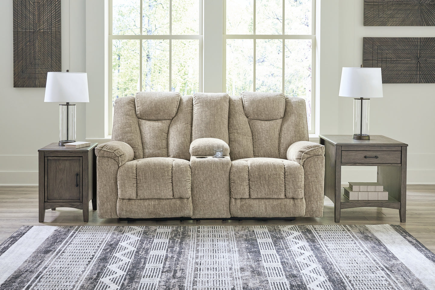 Hindmarsh PWR REC Loveseat/CON/ADJ HDRST