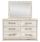 Lawroy Queen Panel Headboard with Mirrored Dresser and Chest
