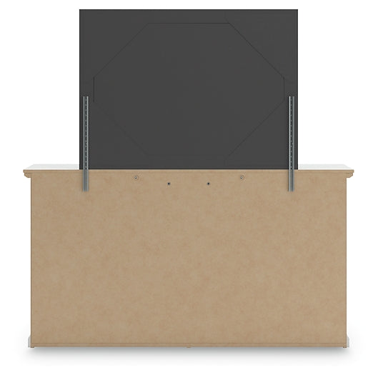 Bostwick Shoals Twin Panel Bed with Mirrored Dresser and Chest