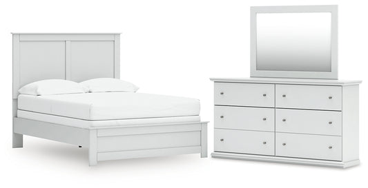 Bostwick Shoals Full Panel Bed with Mirrored Dresser