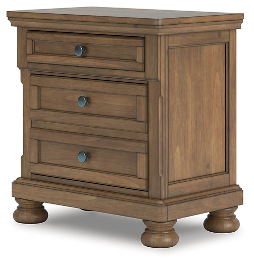 Feddinger California King Panel Bed with Mirrored Dresser, Chest and Nightstand