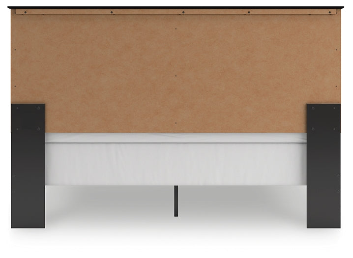 Maribel King Panel Bed with Mirrored Dresser and Chest