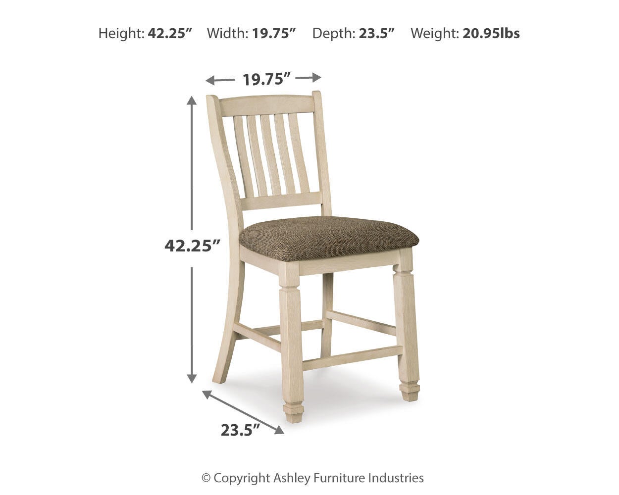 Bolanburg Counter Height Dining Table and 6 Barstools