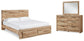 Hyanna King Panel Storage Bed, Dresser and Mirror