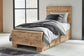 Hyanna Twin Panel Bed with 1 Side Storage, Dresser, Mirror and Nightstand