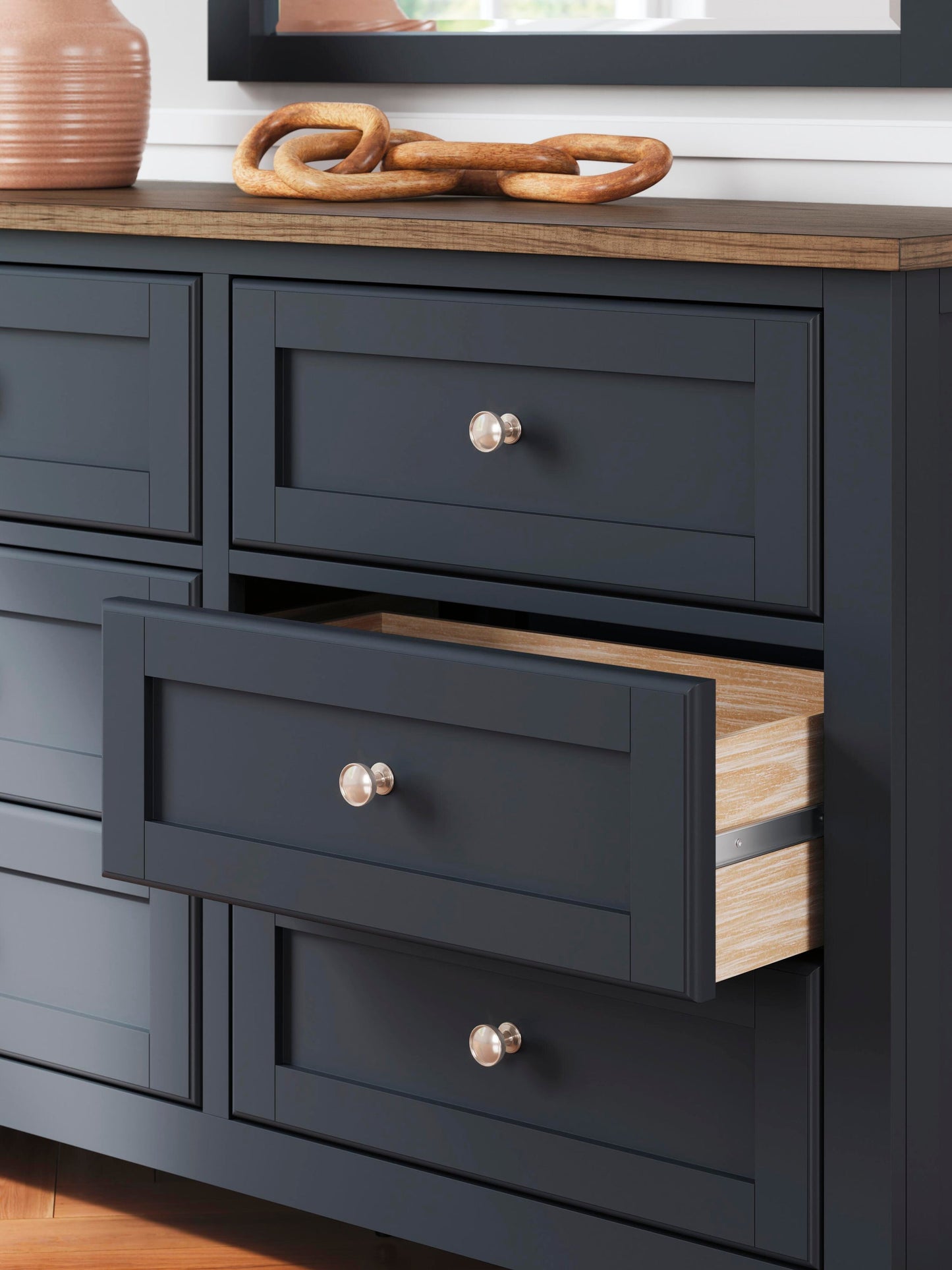 Landocken Full Panel Headboard, Dresser, Mirror and Nightstand