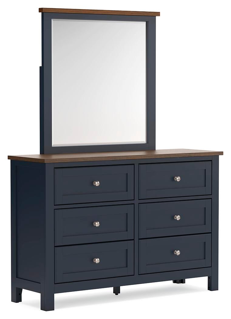 Landocken Twin Panel Headboard, Dresser, Mirror and Nightstand