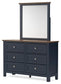 Landocken Twin Panel Headboard, Dresser, Mirror and Nightstand