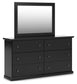 Maribel Full Panel Bed, Dresser and Mirror