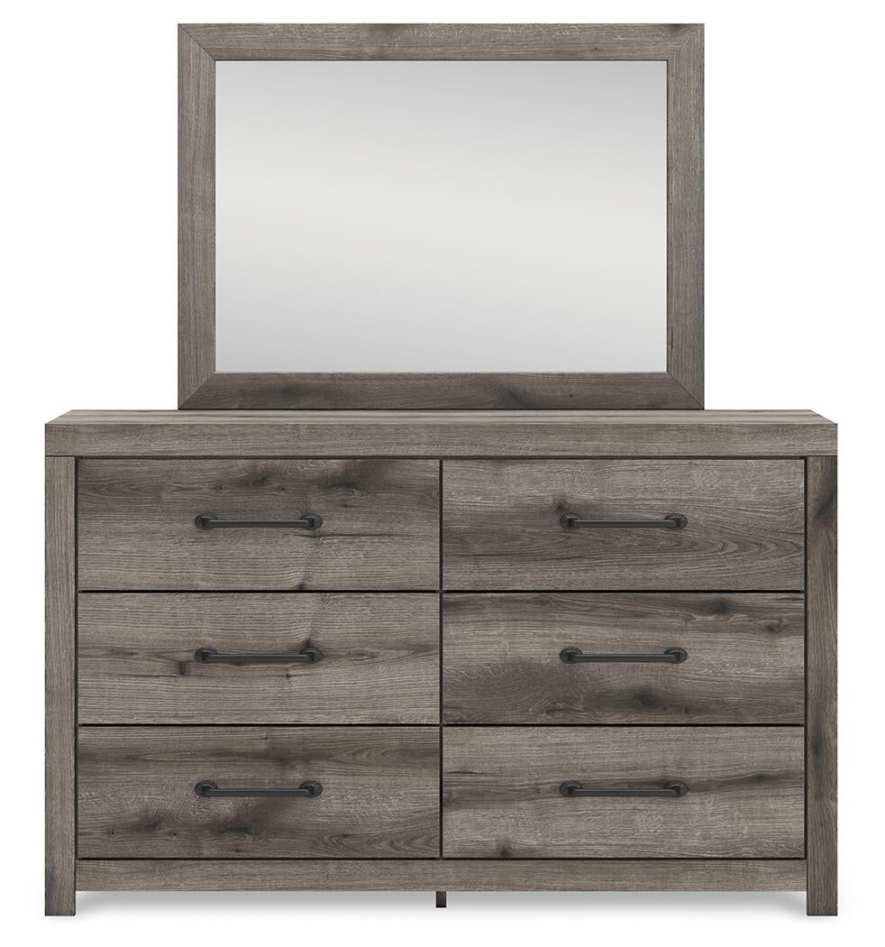 Urbanoore King Panel Bed, Dresser, Mirror and Nightstand