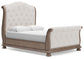 Ardenfield Queen Upholstered Sleigh Bed, Dresser, Mirror and Nightstand