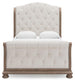 Ardenfield Queen Upholstered Sleigh Bed, Dresser and Mirror