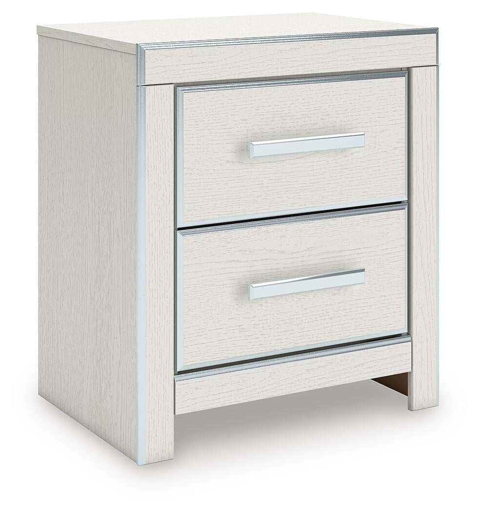 Birmonton King Upholstered Bed, Dresser, Mirror, Chest and Nightstand