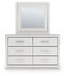 Birmonton King Upholstered Panel Bed, Dresser and Mirror