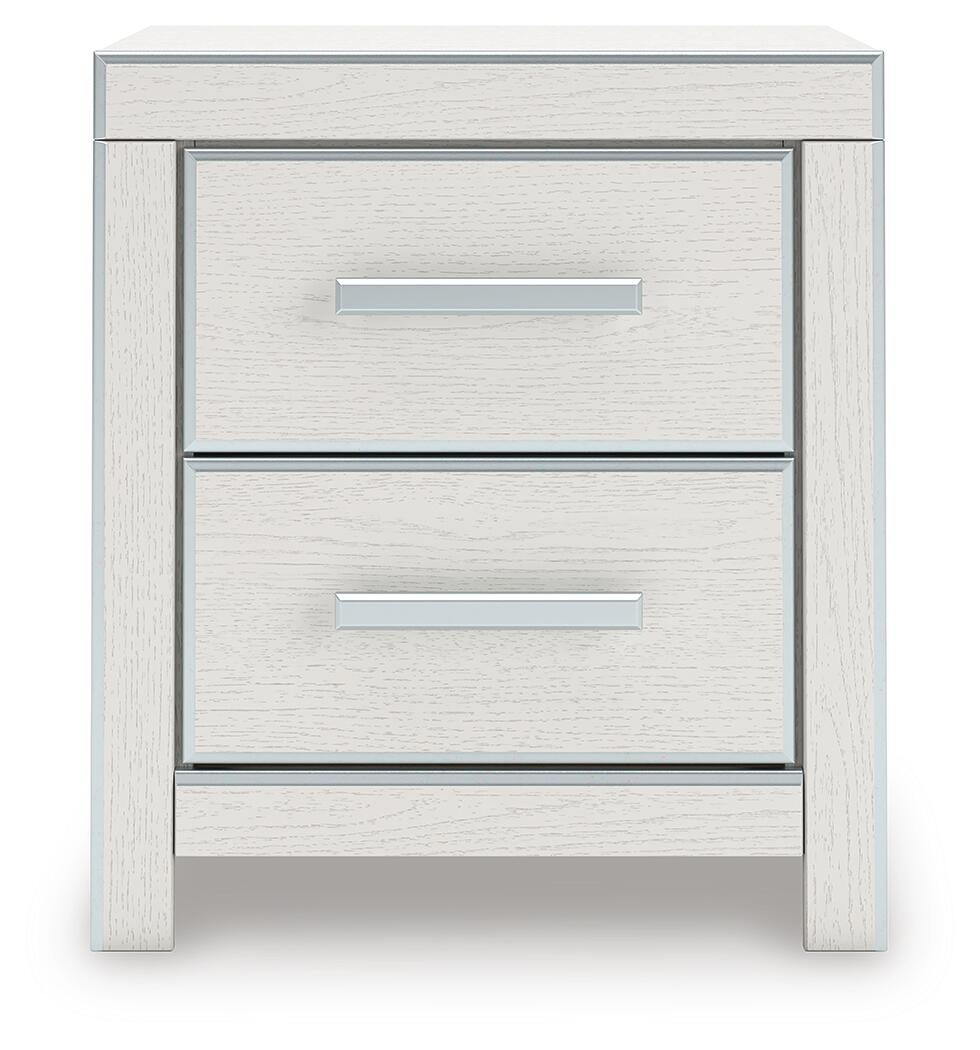 Birmonton Queen Upholstered Panel Bed, Dresser, Mirror and Nightstand
