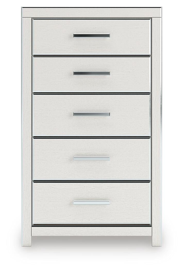 Birmonton Queen Upholstered Panel Platform Storage Bed, Dresser, Mirror, Chest and Nightstand