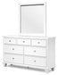 Fortman King Panel Storage Bed with Mirrored Dresser and Nightstand