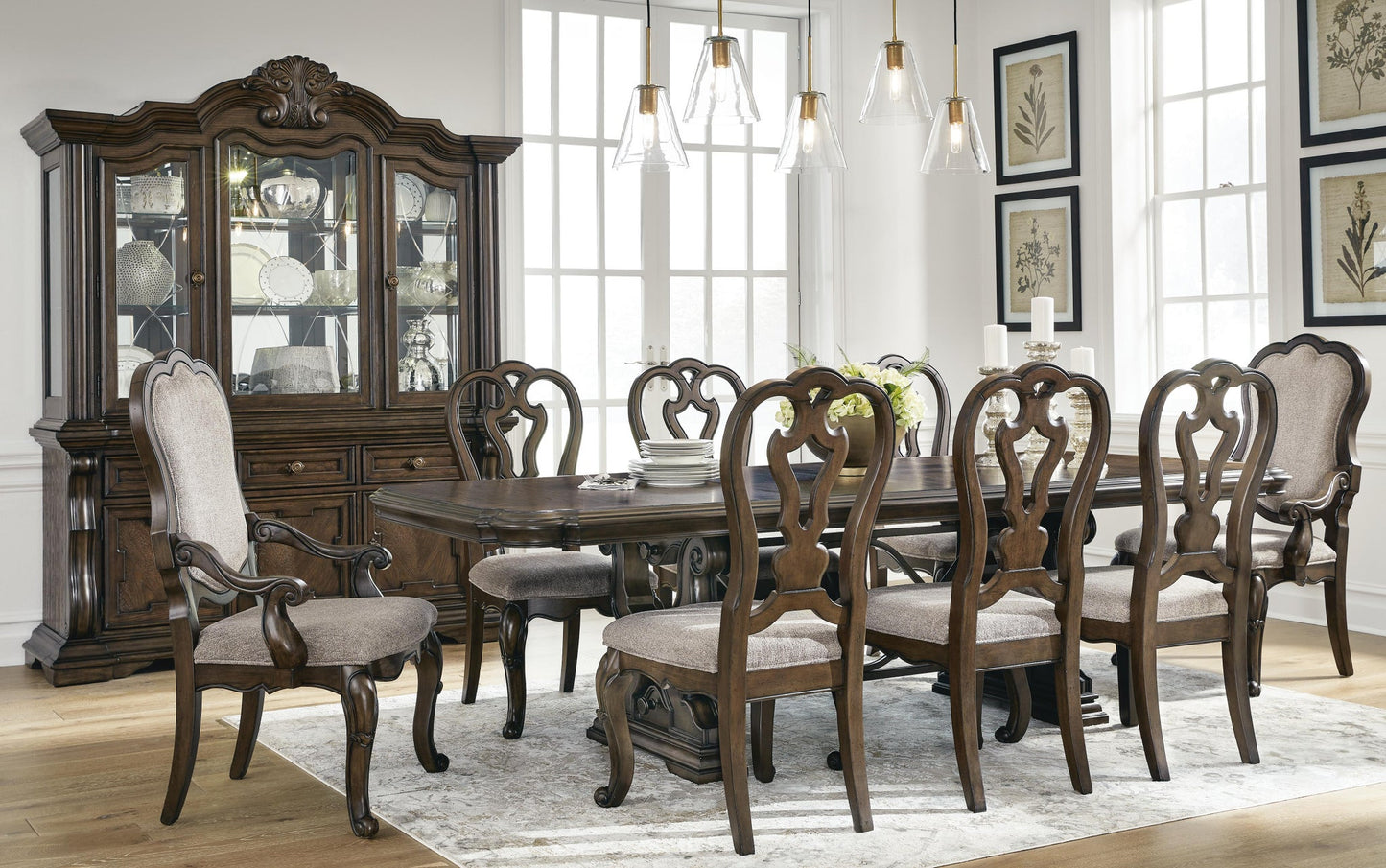 Maylee Dining Table and 8 Chairs