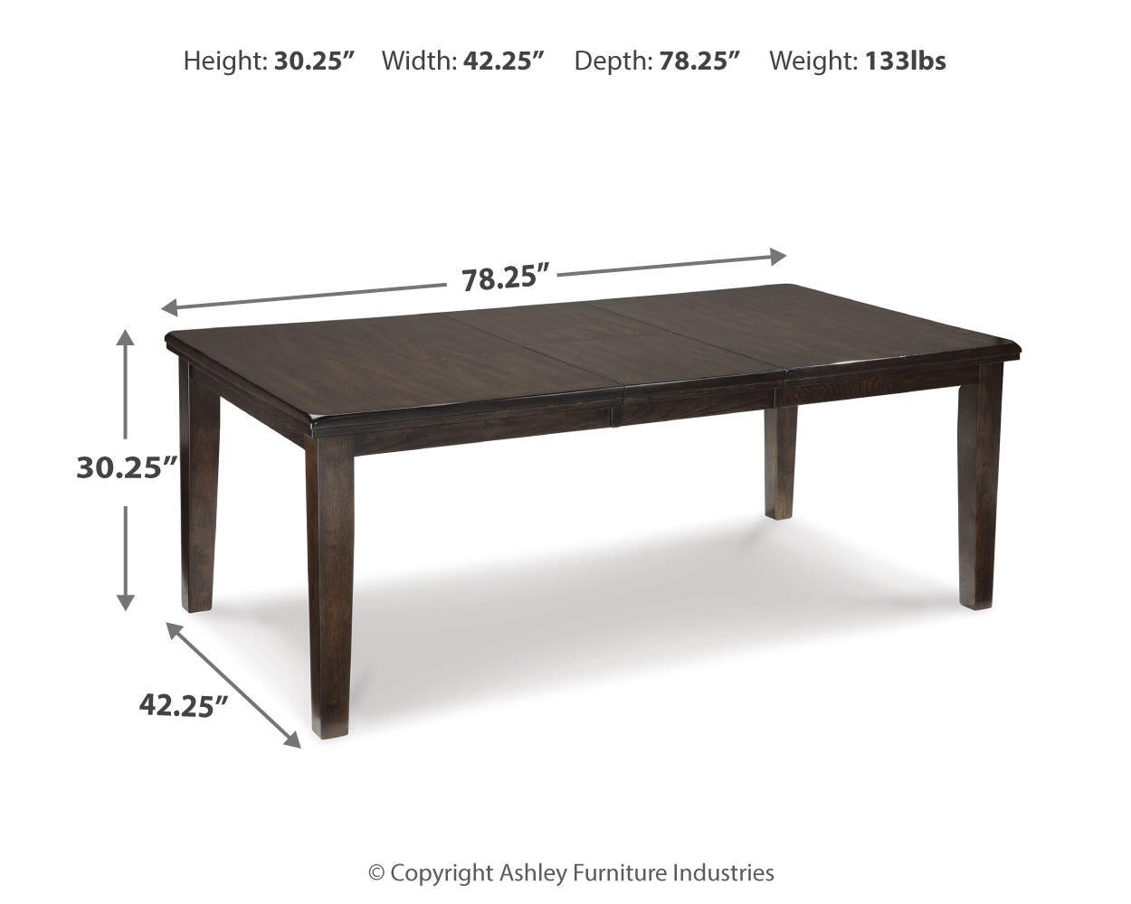 Haddigan RECT Dining Room EXT Table