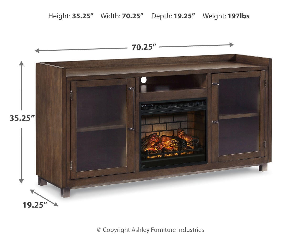 Starmore 70" TV Stand with Electric Fireplace