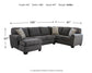 Ambee 3-Piece Sectional with Chaise