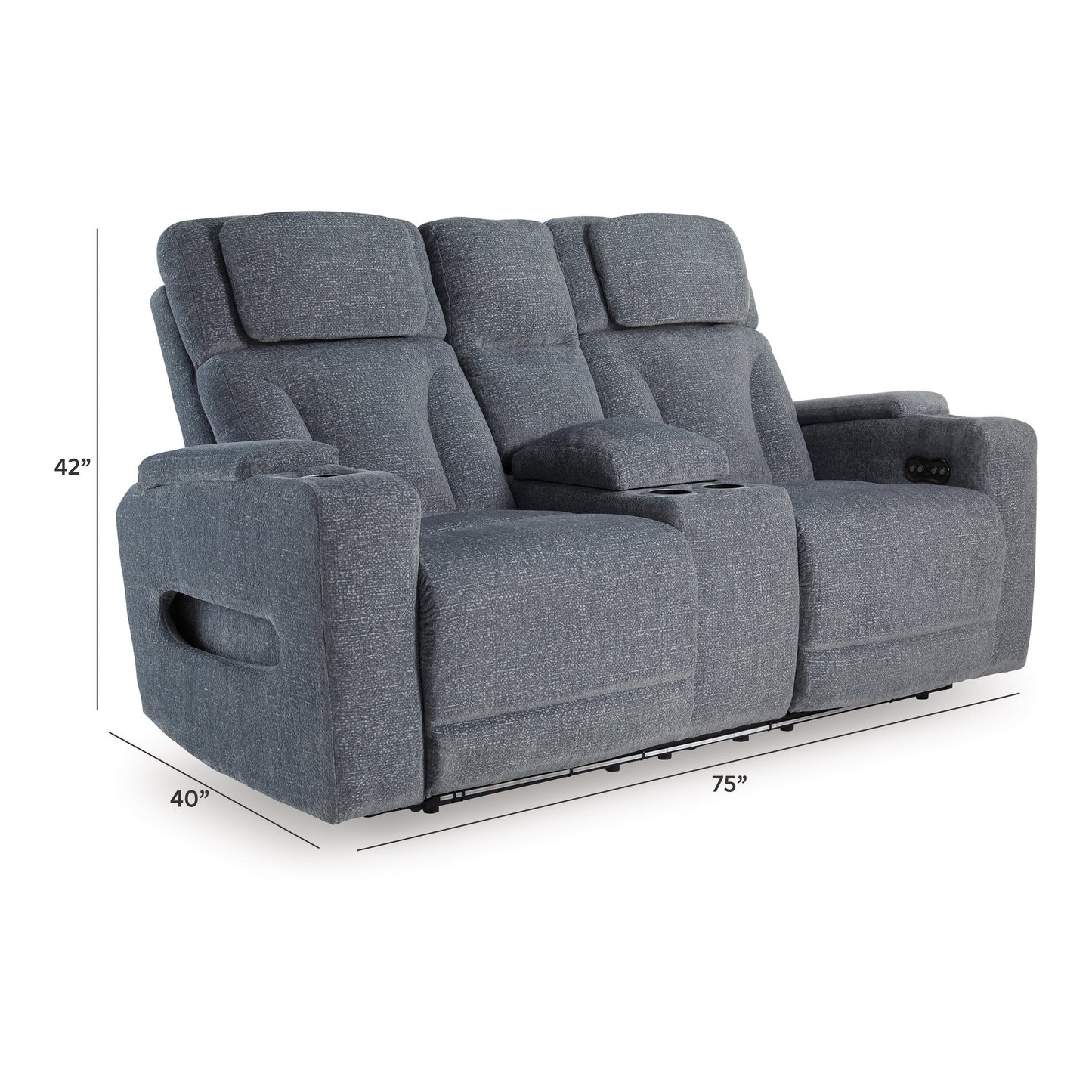 Studio Cave PWR REC Loveseat/CON/ADJ HDRST