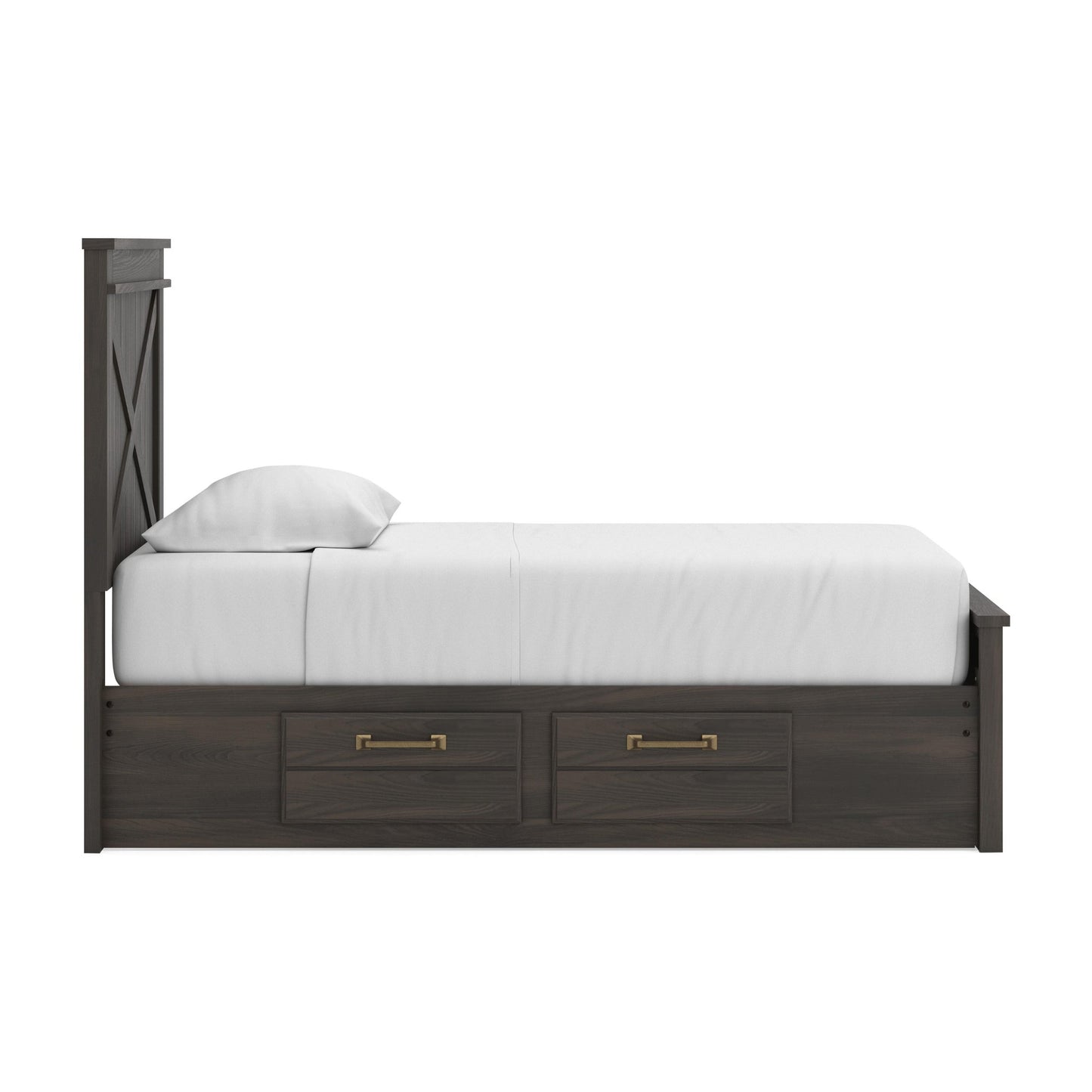 Vonitta Bay Twin Panel Bed with 2 Sided Storage