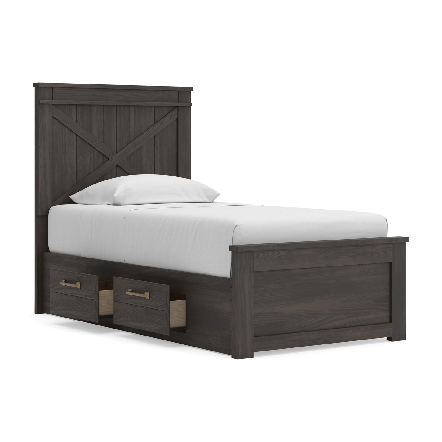 Vonitta Bay Twin Panel Bed with Storage