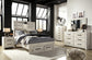 Cambeck Queen Panel Bed with 4 Storage Drawers with Mirrored Dresser, Chest and Nightstand