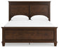 Danabrin Queen Panel Bed with Mirrored Dresser and Nightstand