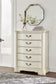 Arlendyne Queen Upholstered Bed with Mirrored Dresser, Chest and Nightstand